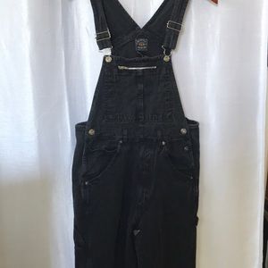 Route 66 Black Denim Overalls